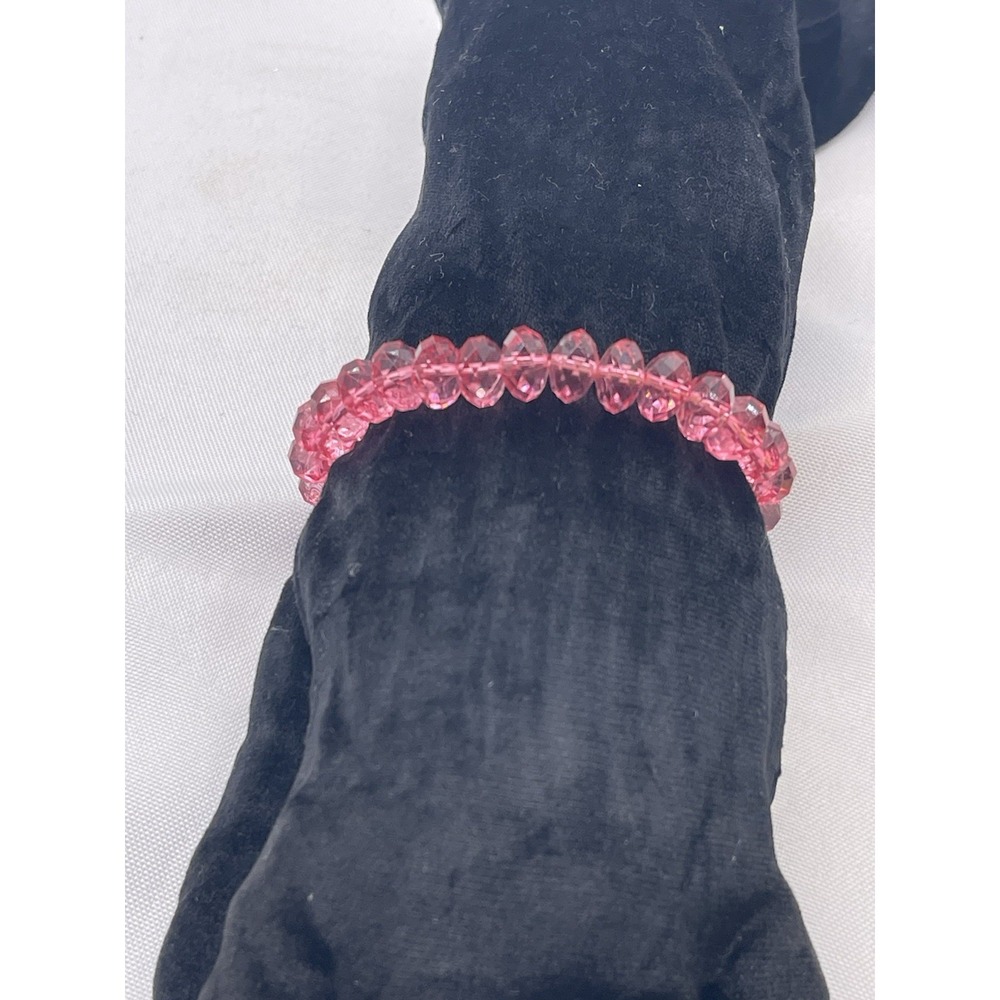 Top Natural Red Ice Strawberry Crystal Stretch Round Beads Bracelet 7m B31